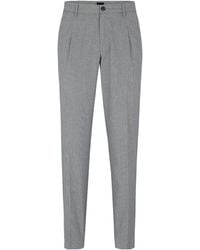 BOSS - Fine Check Trousers - Lyst