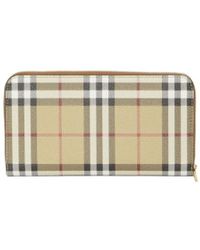 Burberry - Logo Zipper Wallet - Lyst