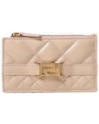 Versace - Greca Goddess Quilted Zipped Card Holder - Lyst