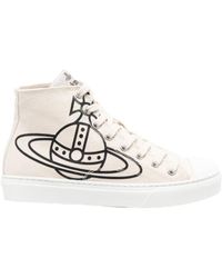 Vivienne Westwood - Orb-Print High-Top Sneakers - Lyst
