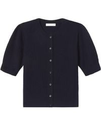 FRAME - Short Sleeve Crewneck Cardigan - Lyst