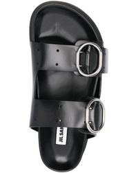 Jil Sander - Buckled Leather Sandals - Lyst