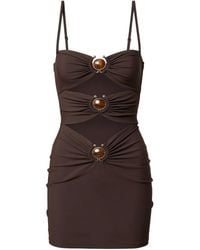 Christopher Esber - Cutout Embellished Ring-Detail Minidress - Lyst