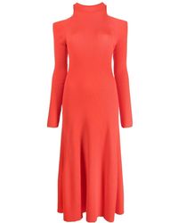 A.W.A.K.E. MODE - Ribbed-Knit Cut-Out Dress - Lyst
