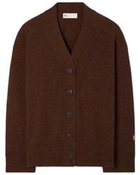 Tory Burch - Buttoned V-Neck Cardigan - Lyst