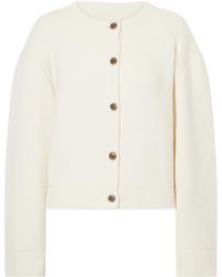Lisa Yang - Ribbed Crew Neck Cardigan - Lyst