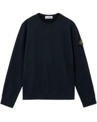 Stone Island - Logo Patch Crewneck Sweatshirt - Lyst