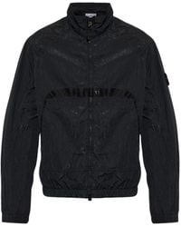 Stone Island - Logo Patch Zip-Up Jacket - Lyst