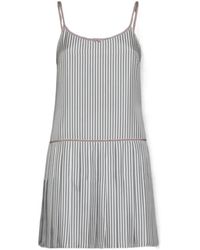 Thom Browne - Striped Pleated Minidress - Lyst