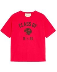 Valentino - Panther Printed Crewneck T-Shirt - Lyst