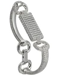 Gucci - Horsebit Crystal Bracelet - Lyst