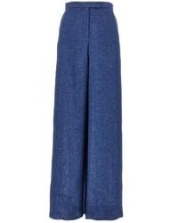 Emporio Armani - Linen Trousers - Lyst