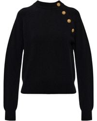 Balmain - Button-Detailed Knitted Sweater - Lyst