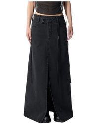 Ann Demeulemeester - Silya Long Asymmetric Denim Skirt - Lyst