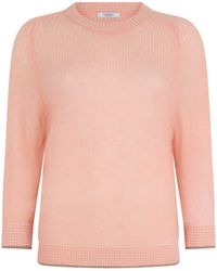 Peserico - Crew-Neck Long-Sleeve Knitted Sweater - Lyst