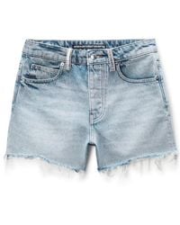Alexander Wang - Embellished Belt-Loop Denim Shorts - Lyst