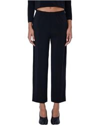 Issey Miyake - Elasticated Waist Trousers - Lyst