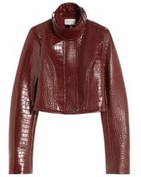 Sportmax - Alligator-Print Collar Jacket - Lyst