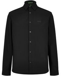 BOSS - Point-Collar Long-Sleeve Shirt - Lyst
