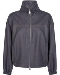 Pinko - High Neck Zipped Bomber Jacket - Lyst
