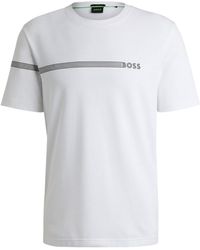 BOSS - Boss Logo Printed Crewneck T-Shirt - Lyst