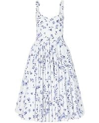 Emilia Wickstead - Whitebase Floral Cami Midi Dress - Lyst