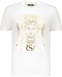 Versace - Medusa-Printed Crewneck T-Shirt - Lyst