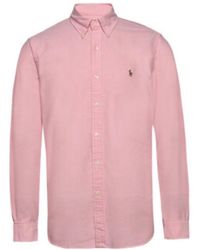 Polo Ralph Lauren - Logo Embroidered Curved Hem Shirt - Lyst