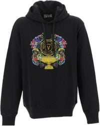 Versace Jeans Couture - Couture Logo-Printed Drawstring Hoodie - Lyst