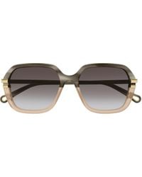 Chloé - Chloé Eyewear Rectangle Frame Sunglasses - Lyst