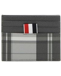 Thom Browne - Logo-Tag Check-Pattern Cardholder - Lyst