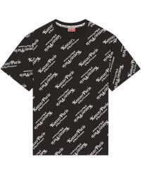 KENZO - All-Over Logo Printed Crewneck T-Shirt - Lyst