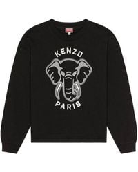 KENZO - Elephant Varsity Jungle Crewneck Sweatshirt - Lyst