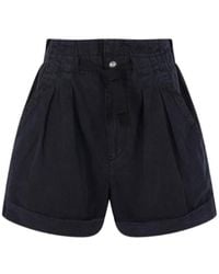 Isabel Marant - Isabel Marant Toile Nirma Pleated Drawstring Shorts - Lyst