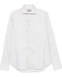 Canali - Micro-Check Spread-Collar Shirt - Lyst