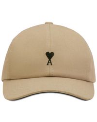 Ami Paris - Ami Logo Embroidered Curved Peak Cap - Lyst