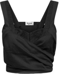 Blugirl Blumarine - Sweetheart-Neck Cropped Top - Lyst