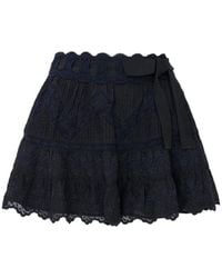 LoveShackFancy - Nerina Embroidered Mini Skirt - Lyst