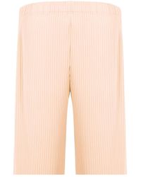 Homme Plissé Issey Miyake - Homme Plissé Issey Miyake Color Pleats Straight Leg Shorts - Lyst