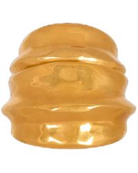 Balmain - Brass Bamboo Cuff - Lyst