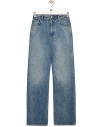 Loewe - Logo Patch Straight Leg Jeans - Lyst