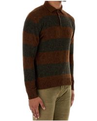 Etro - Striped Polo Shirt - Lyst