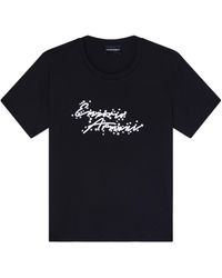 Emporio Armani - Jersey T-Shirt With Logo Embroidery - Lyst