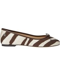 Ralph Lauren - Metallic Bow Flat Shoes - Lyst