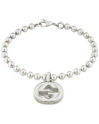 Gucci - Logo Pendant Bracelet - Lyst