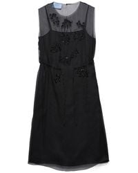 Prada - Embroidered Silk Cigaline Dress - Lyst