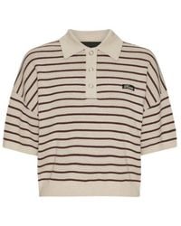 ROTATE BIRGER CHRISTENSEN - Striped Cropped Polo Top - Lyst