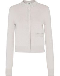 Fendi - Long Sleeved Crewneck Cardigan - Lyst