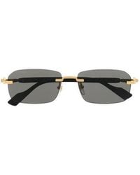 Gucci - Eyewear Rectangle Framed Sunglasses - Lyst