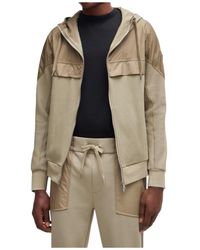 BOSS - Steele Full Zip Fleece Jacket - Lyst
